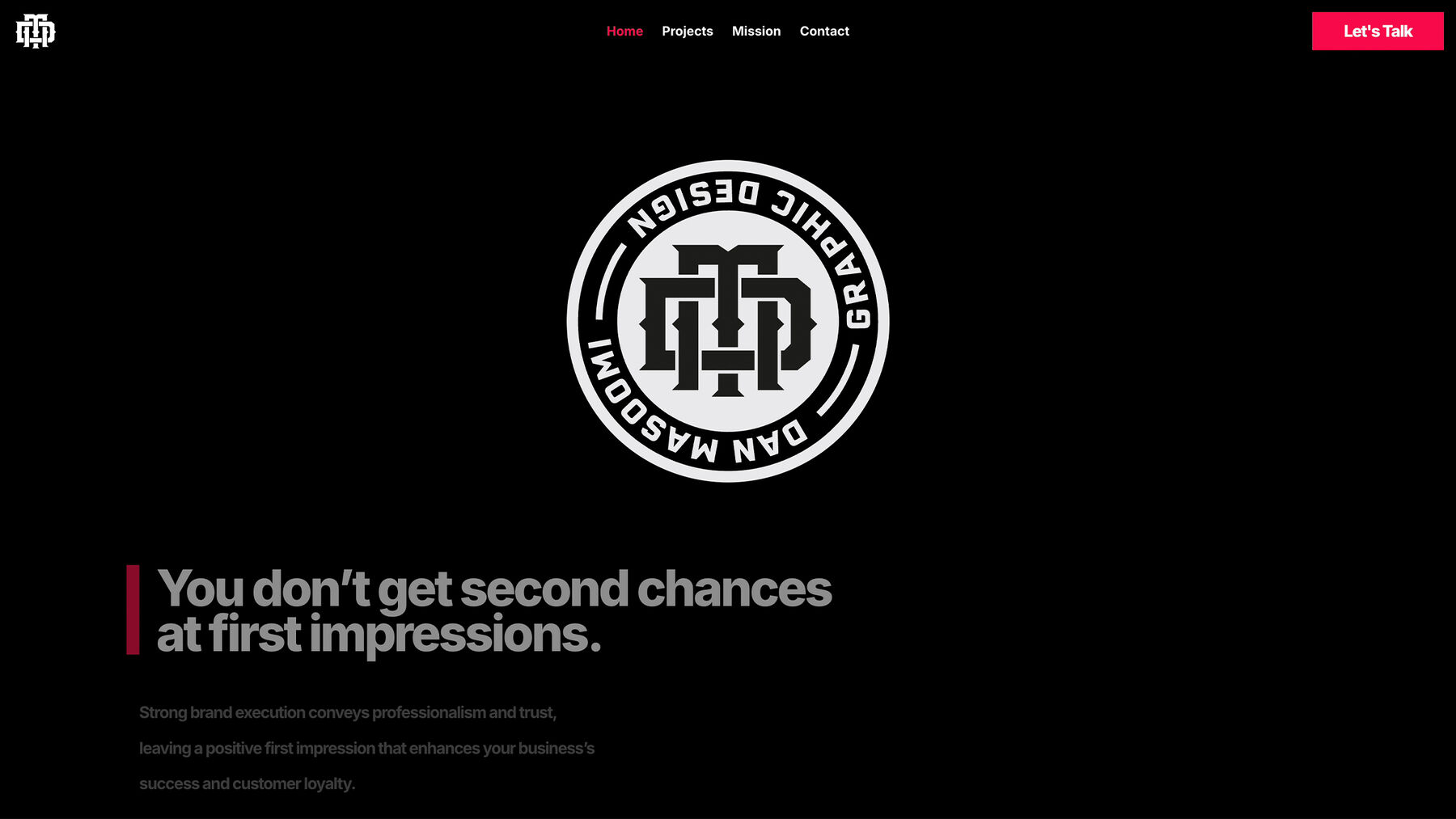 Dan Masoomi marketing website homepage