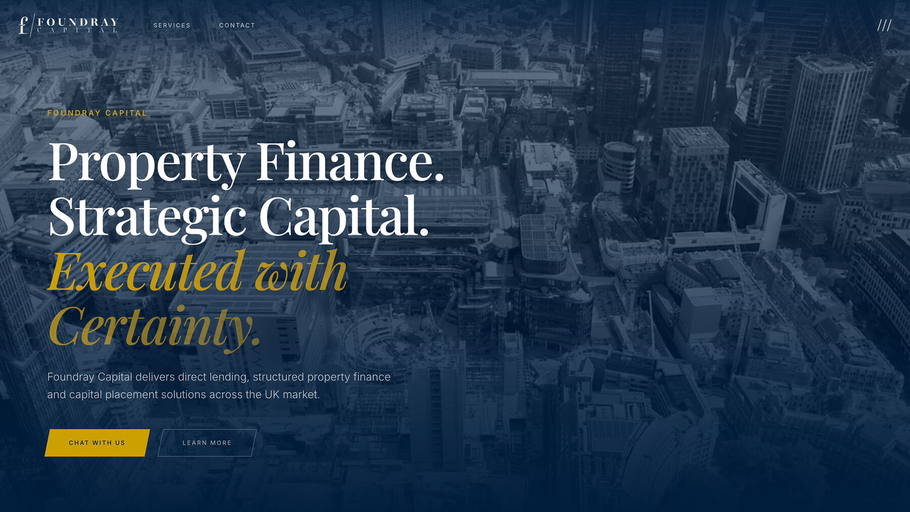 Foundray Capital marketing website homepage