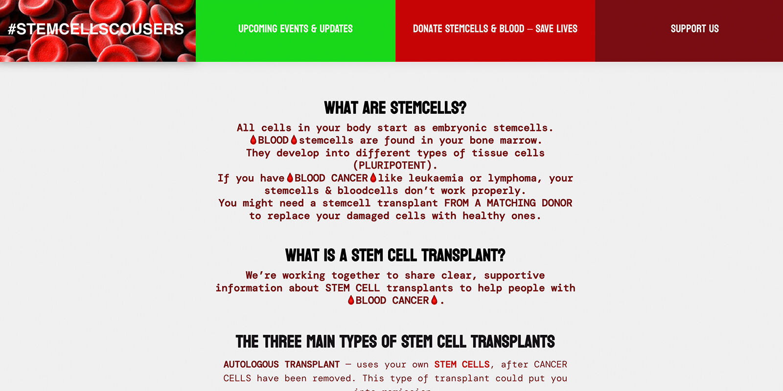 #STEMCELLSCOUSERS marketing website