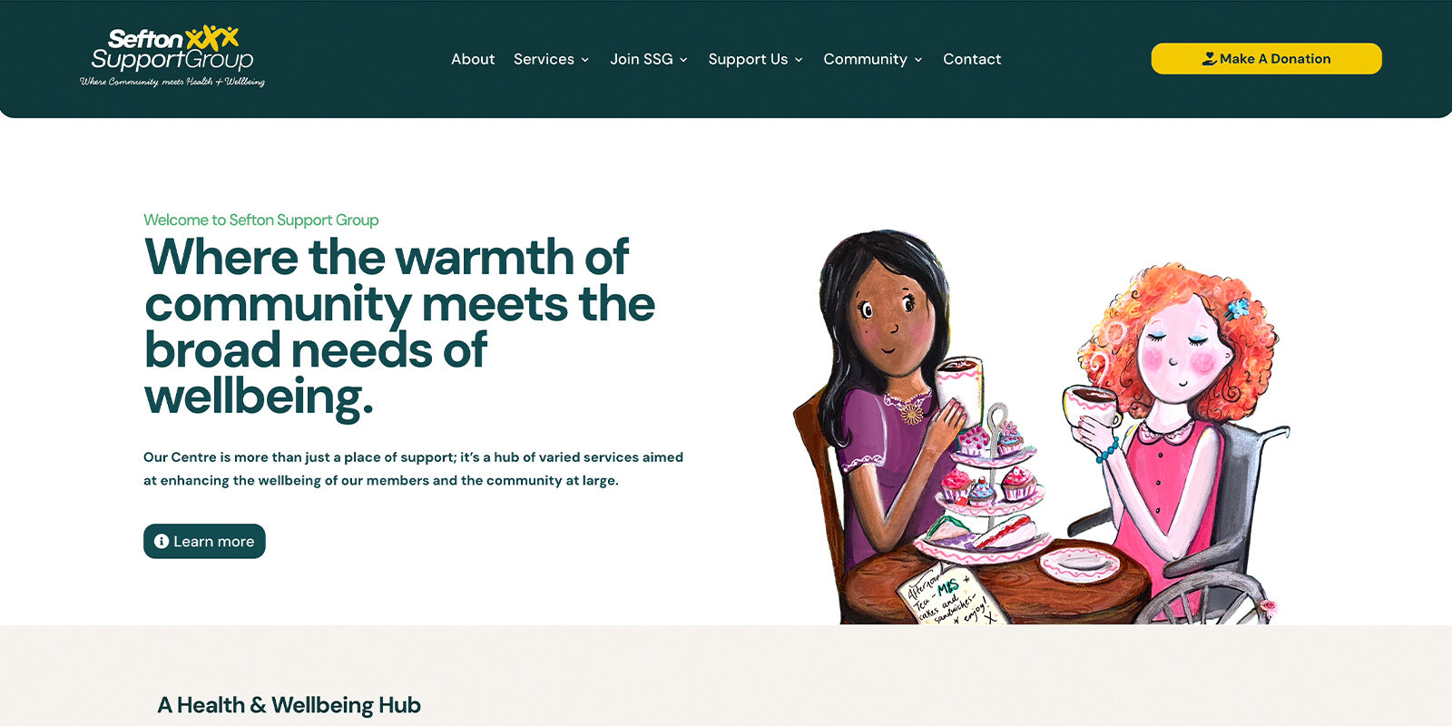 Sefton Support Group marketing website